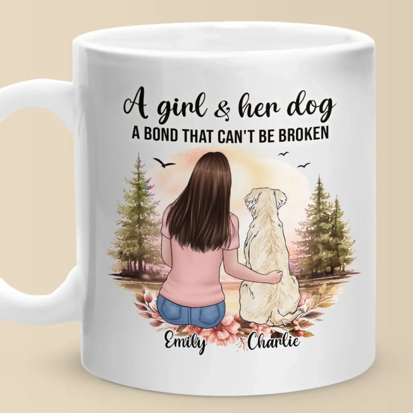 My Heart Has Four Paws - Dog Personalized Custom Mug - Mother's Day, Gift For Pet Owners, Pet Lovers