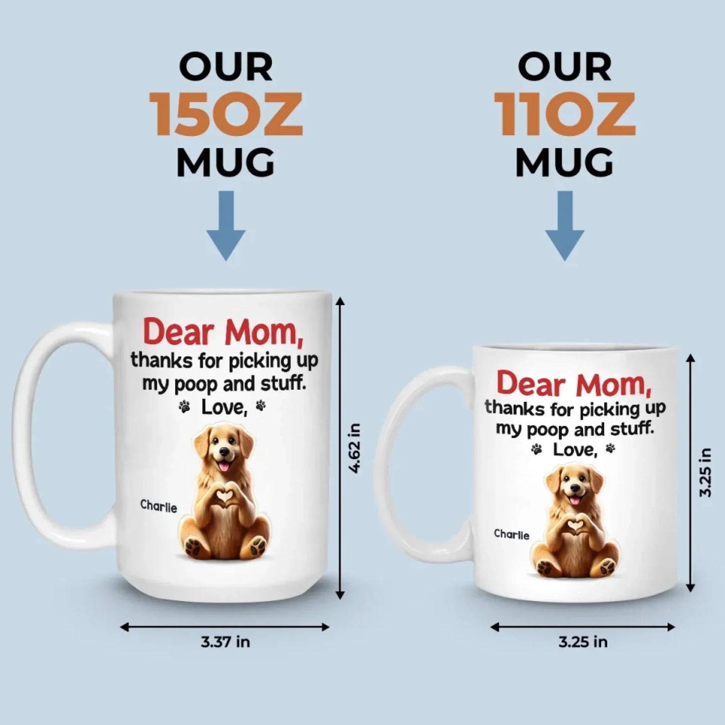 Mom, You Make My Tail Wag With Love - Dog Personalized Custom Mug - Mother's Day, Gift For Pet Owners, Pet Lovers