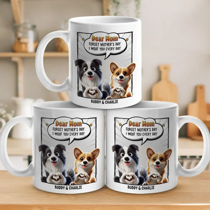 I Woof You More Than Treats, Mom - Dog Personalized Custom Mug - Mother's Day, Gift For Pet Owners, Pet Lovers