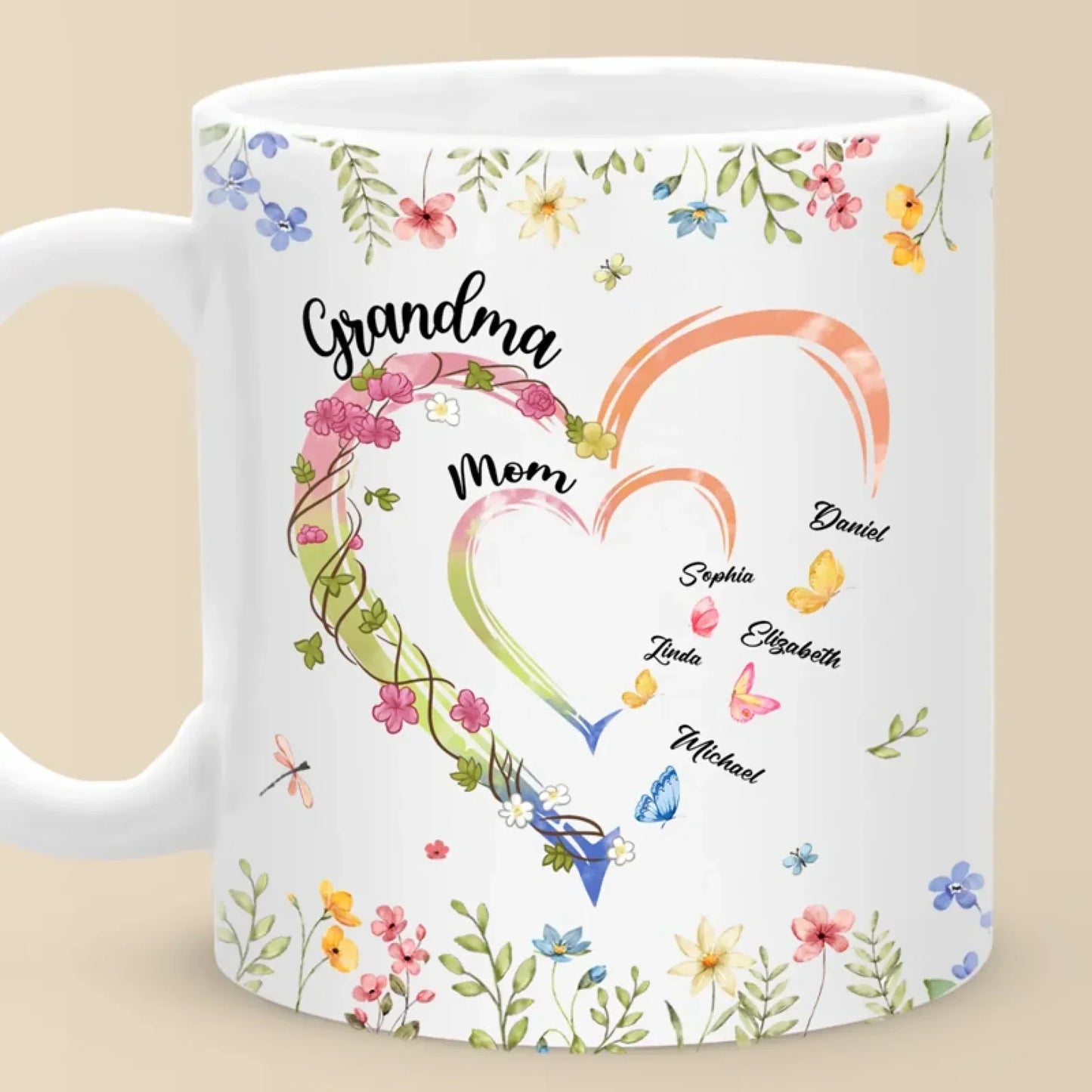 Our Family, Her Legacy - Family Personalized Custom Mug - Mother's Day, Gift For Mom, Grandma