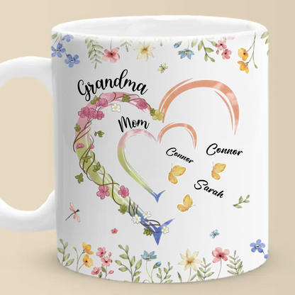Our Family, Her Legacy - Family Personalized Custom Mug - Mother's Day, Gift For Mom, Grandma