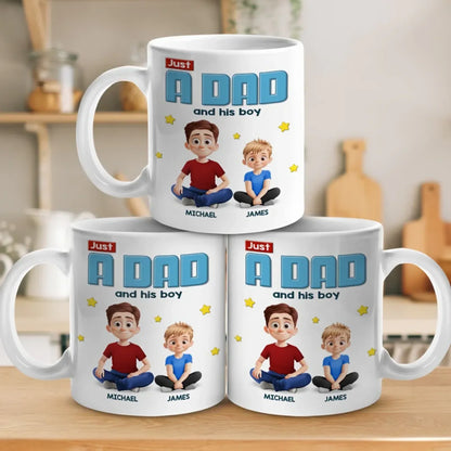 Bonded by Love, Not Just Blood - Family Personalized Custom Mug - Father's Day, Gift For Dad