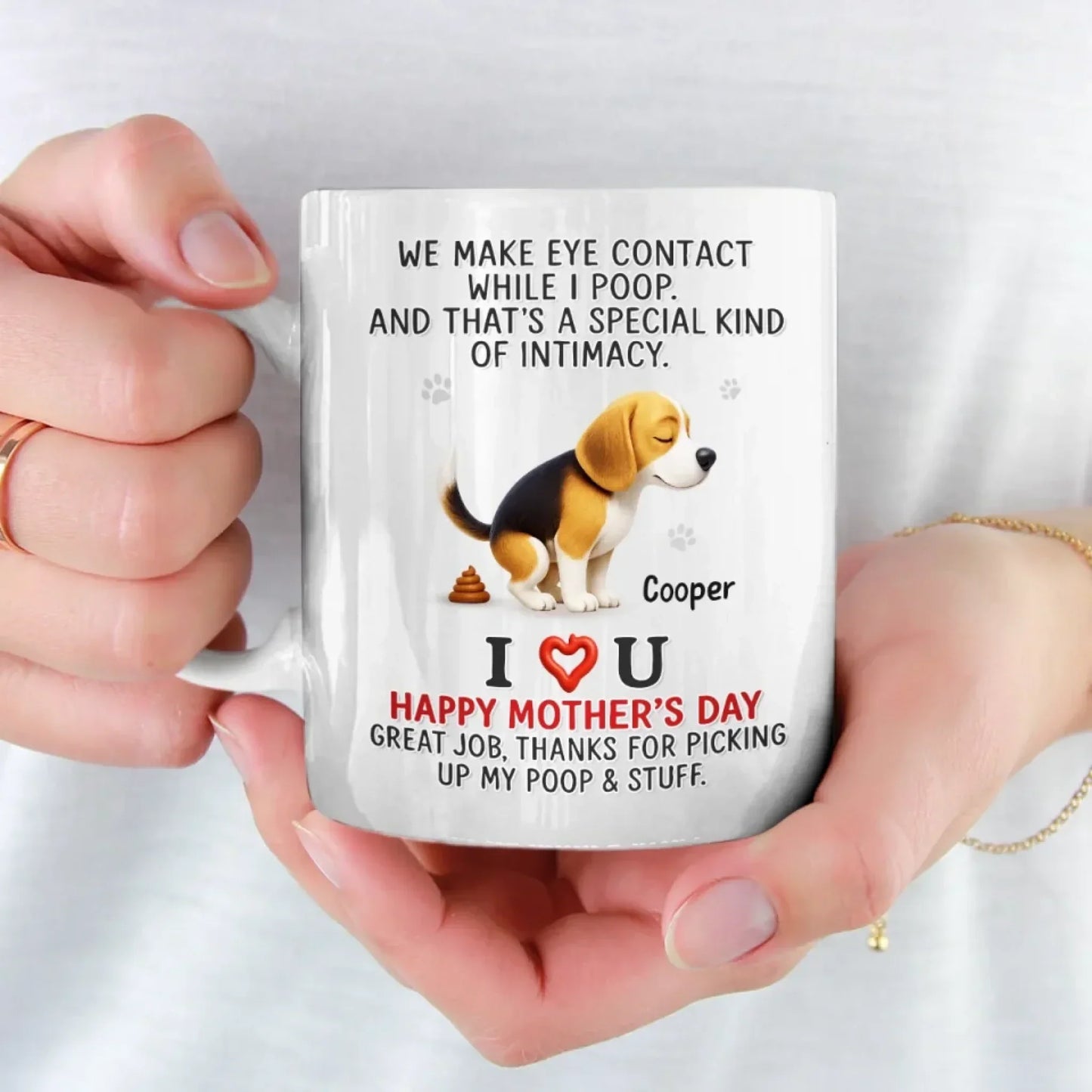 That's Not Awkward, That's Love - Dog Personalized Custom Mug - Mother's Day, Gift For Pet Owners, Pet Lovers
