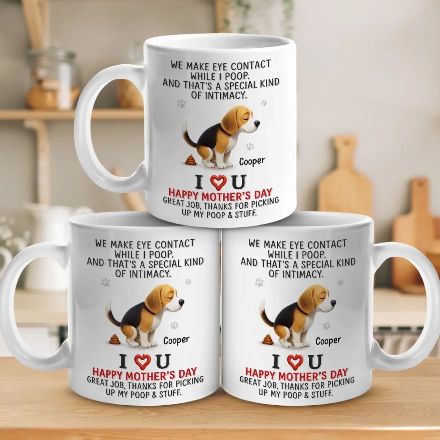 That's Not Awkward, That's Love - Dog Personalized Custom Mug - Mother's Day, Gift For Pet Owners, Pet Lovers
