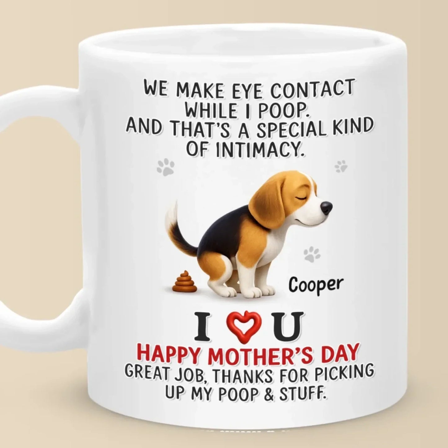 That's Not Awkward, That's Love - Dog Personalized Custom Mug - Mother's Day, Gift For Pet Owners, Pet Lovers