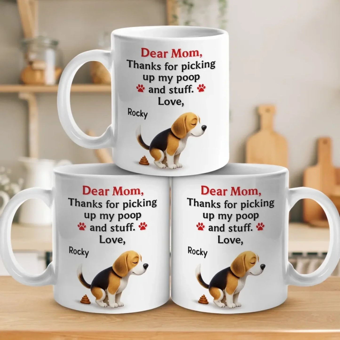Messy Love, Unconditional Thanks - Dog Personalized Custom Mug - Mother's Day, Gift For Pet Owners, Pet Lovers
