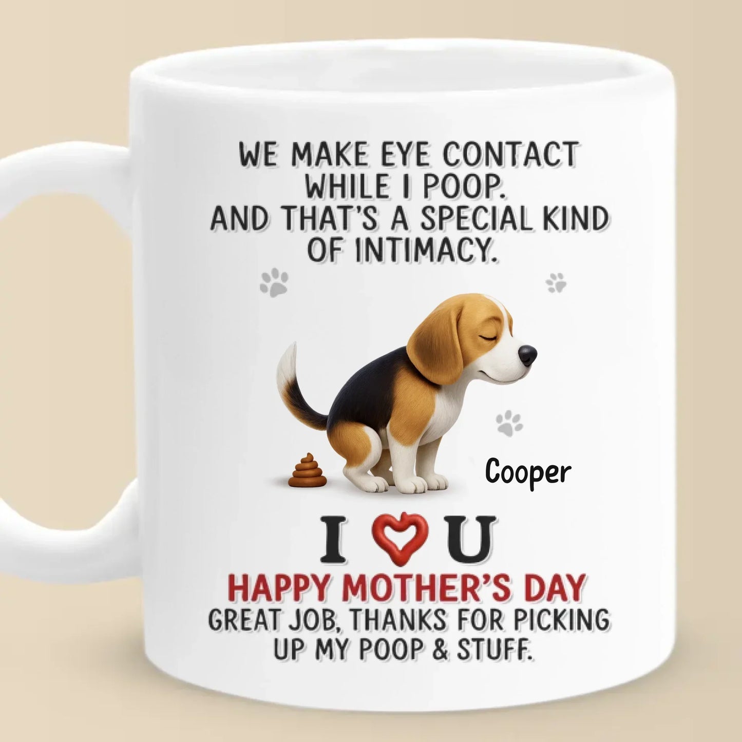 That's Not Awkward, That's Love - Dog Personalized Custom Mug - Mother's Day, Gift For Pet Owners, Pet Lovers