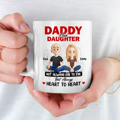 Dad And Daughter, Love You Can Feel - Family Personalized Custom Mug - Father's Day, Gift For Dad, Grandpa