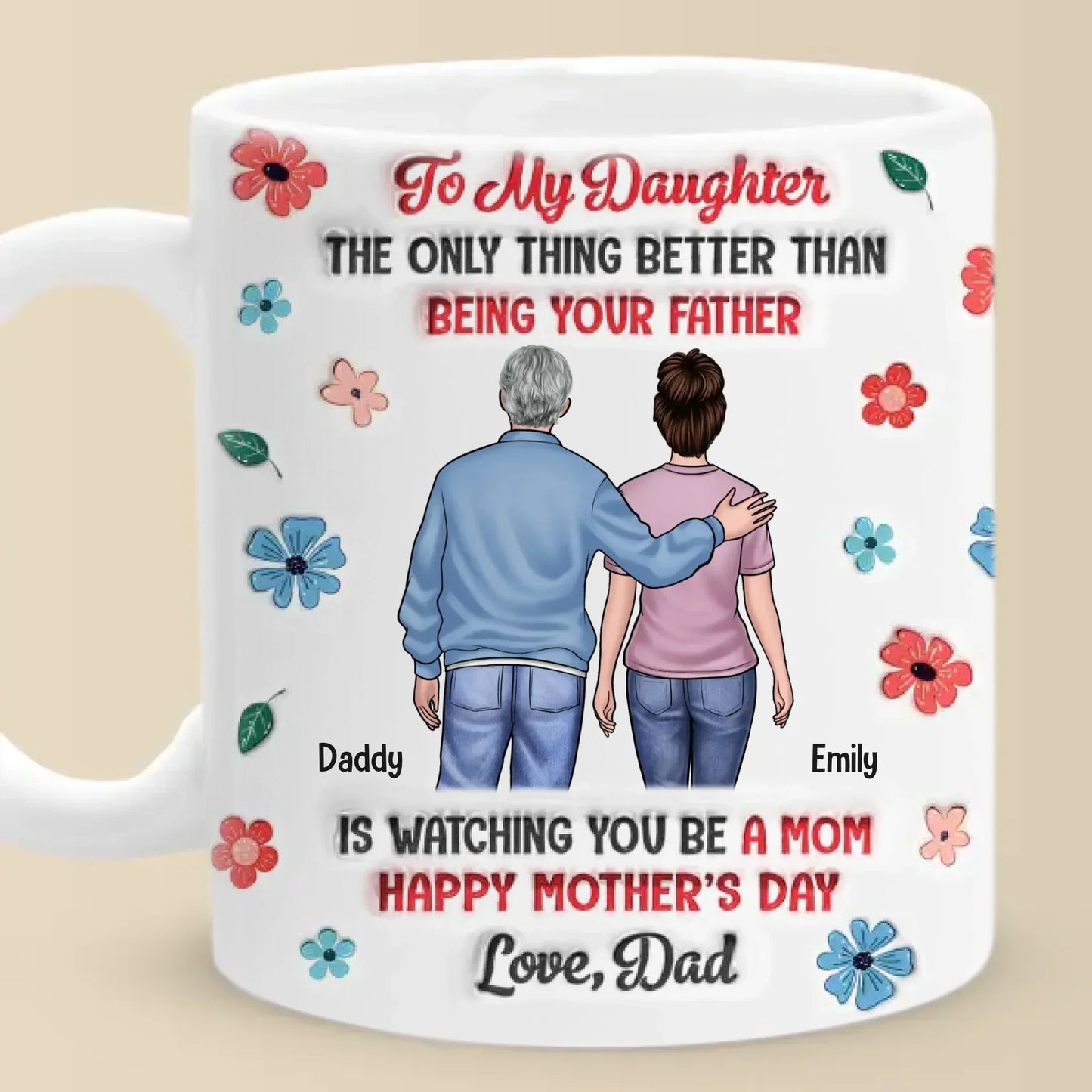 Always My Little Girl - Family Personalized Custom 3D Inflated Effect Printed Mug - Mother's Day, Gift For Dad, Daughter