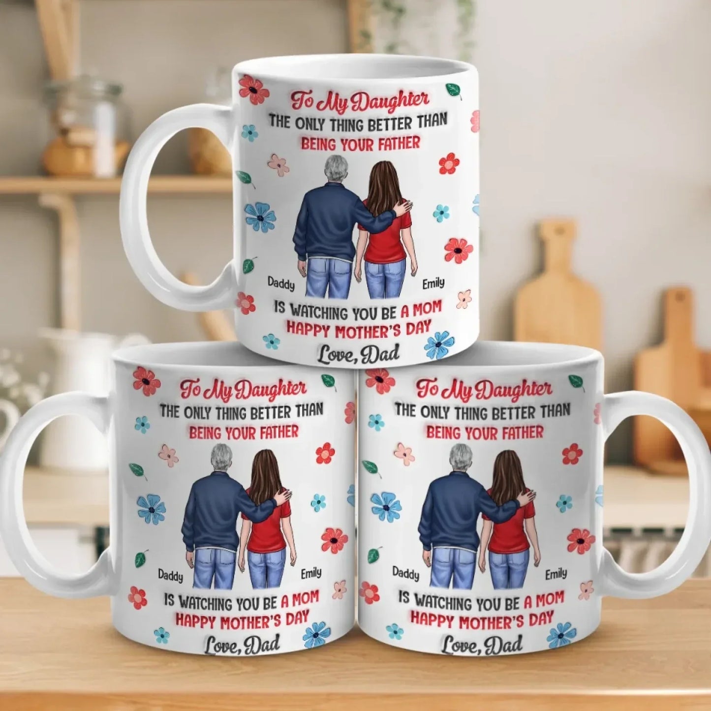 Always My Little Girl - Family Personalized Custom 3D Inflated Effect Printed Mug - Mother's Day, Gift For Dad, Daughter