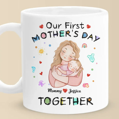 From This Day On, Forever Us - Family Personalized Custom Mug - Mother's Day, Baby Shower Gift, Gift For First Mom