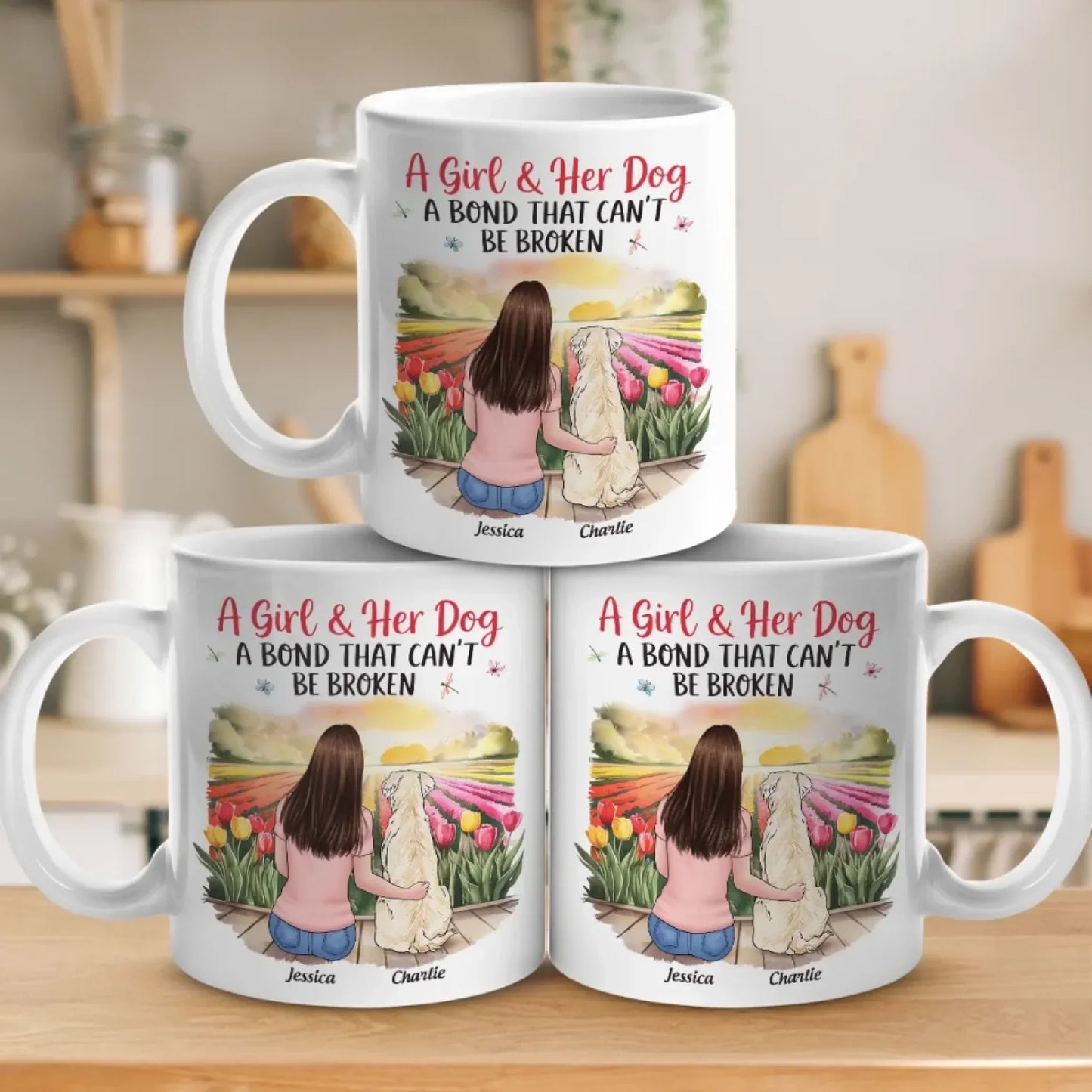Where She Goes, I Go - Dog Personalized Custom Mug - Mother's Day, Gift For Pet Owners, Pet Lovers
