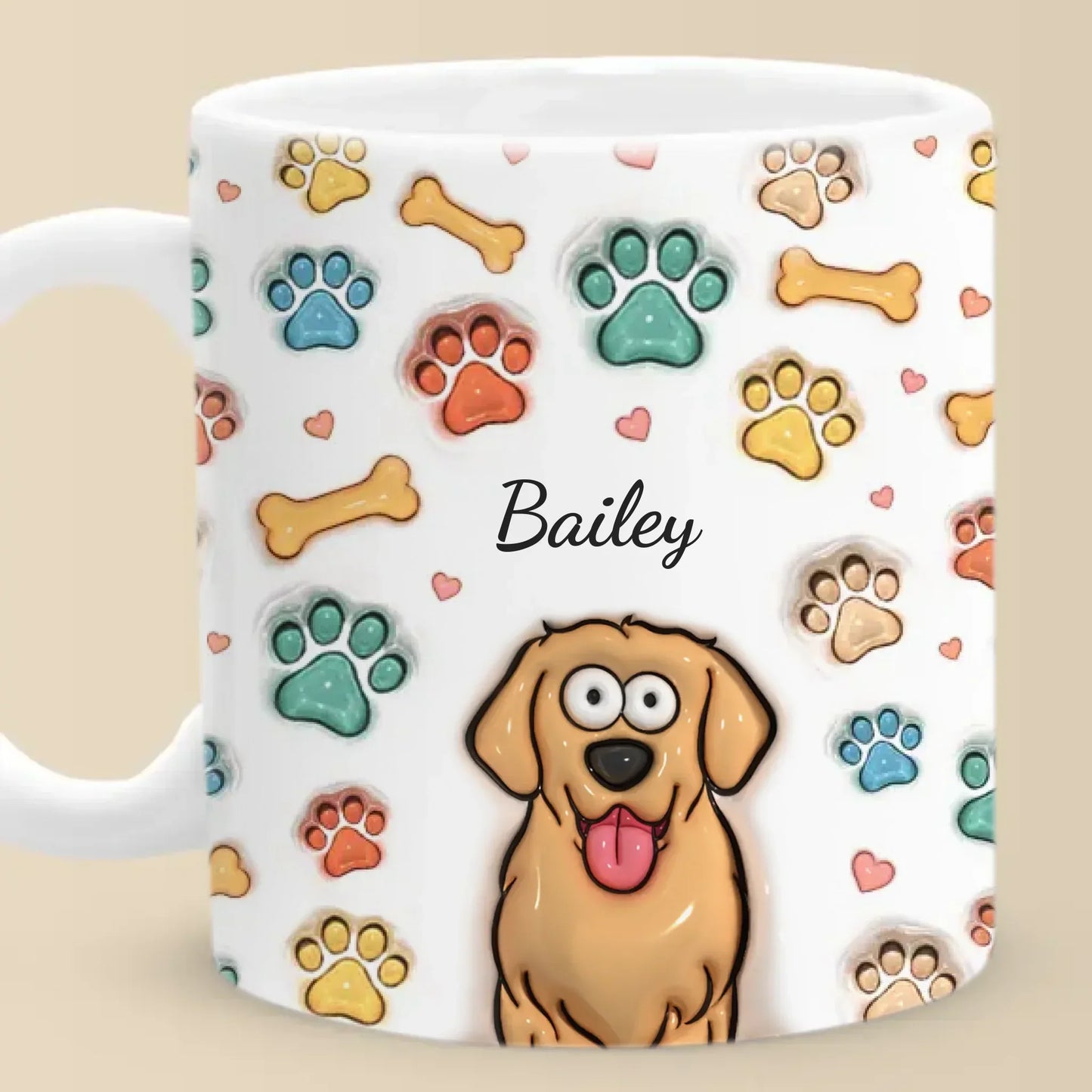 The Best Therapists Have Fur And Four Legs - Dog & Cat Personalized Custom 3D Inflated Effect Printed Mug - Gift For Pet Owners, Pet Lovers