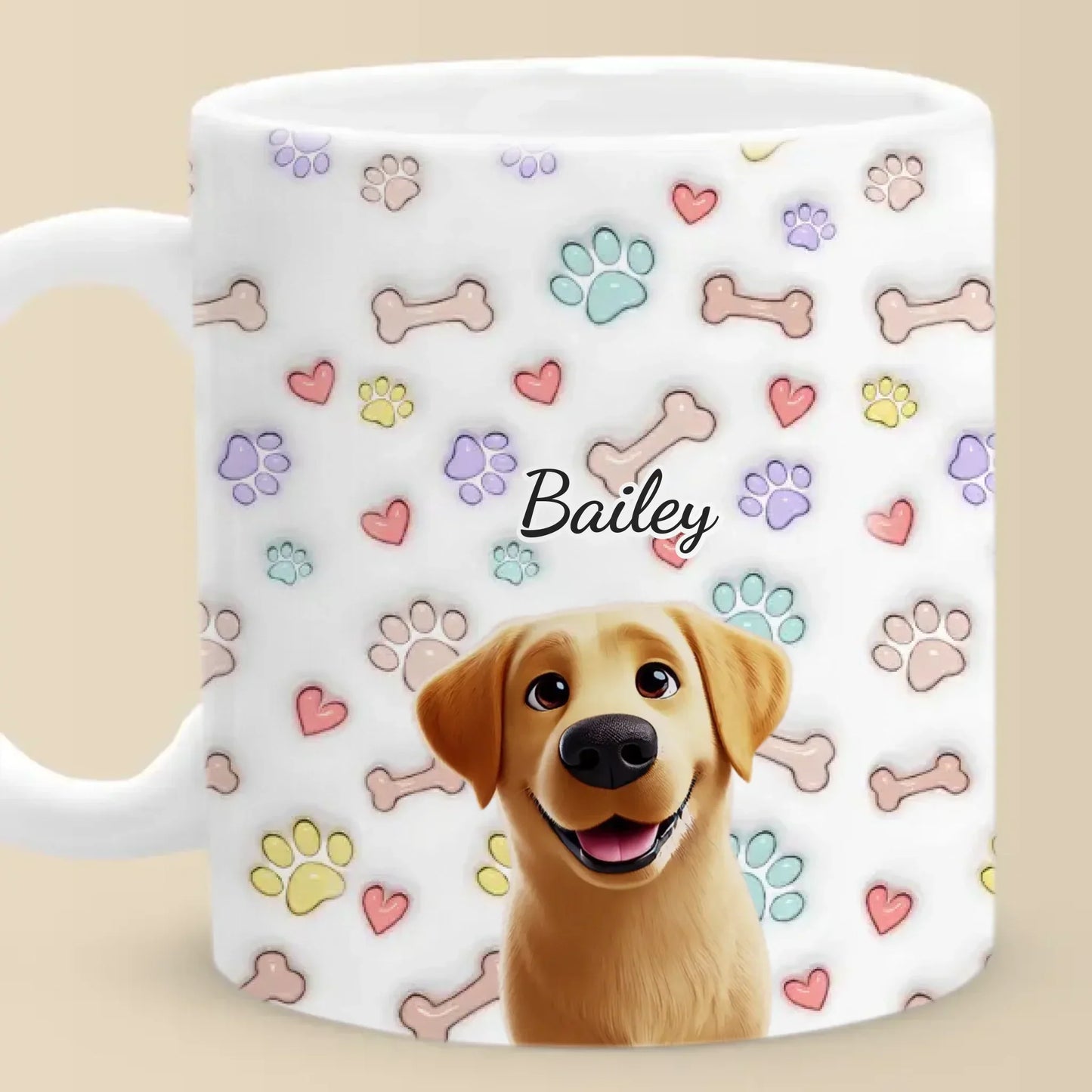 My Cat Is My Therapist - Dog & Cat Personalized Custom 3D Inflated Effect Printed Mug - Gift For Pet Owners, Pet Lovers
