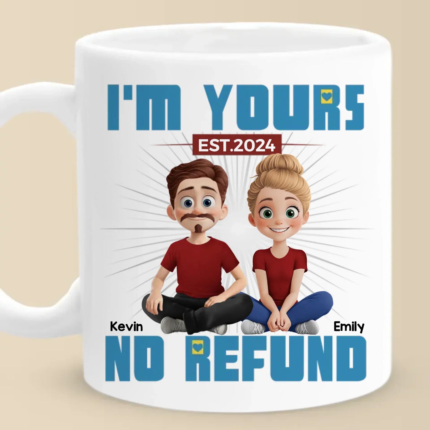 In Your Arms, I'm Home - Couple Personalized Custom Mug - Gift For Husband Wife, Anniversary