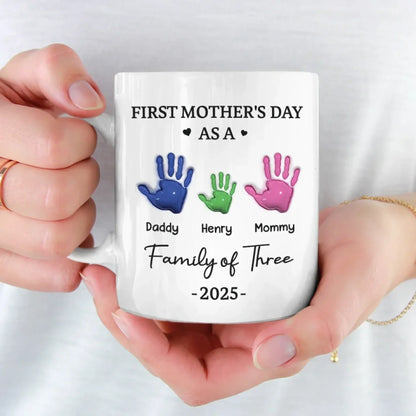 Our First Mother's Day - Family Personalized Custom 3D Inflated Effect Printed Mug - Mother's Day, Baby Shower Gift, Gift For First Mom