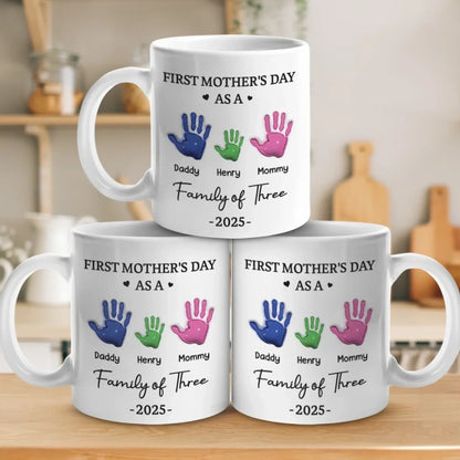 Our First Mother's Day - Family Personalized Custom 3D Inflated Effect Printed Mug - Mother's Day, Baby Shower Gift, Gift For First Mom