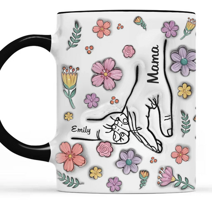 The Most Beautiful Flowers Bloom In A Mother's Love - Family Personalized Custom 3D Inflated Effect Printed Mug - Mother's Day, Gift For Mom, Grandma
