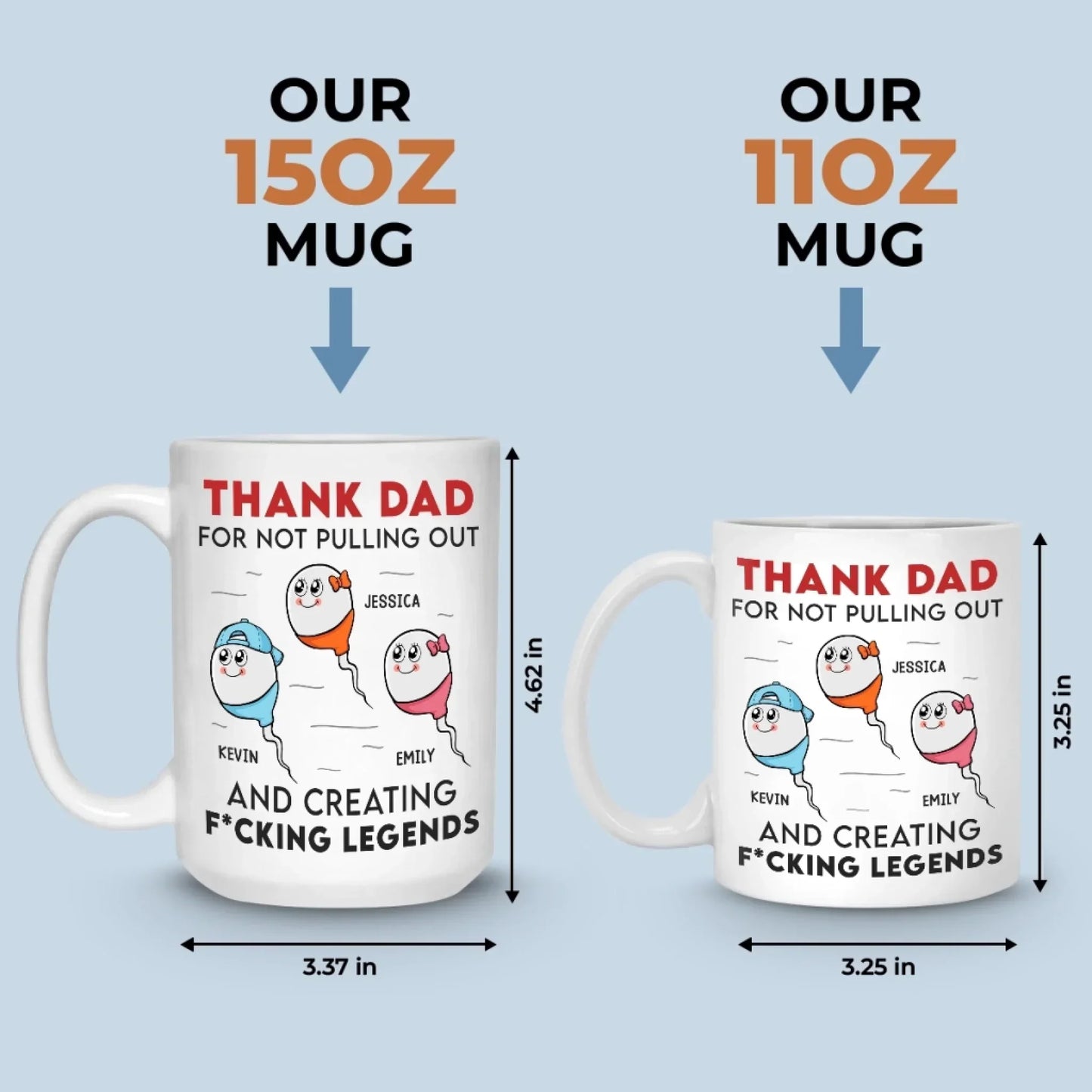 Greatness Came From One Risky Move - Family Personalized Custom Mug - Father's Day, Gift For Dad