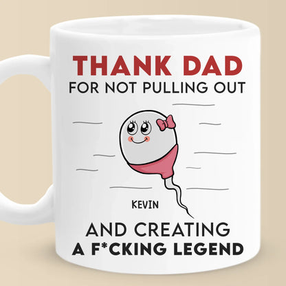 Greatness Came From One Risky Move - Family Personalized Custom Mug - Father's Day, Gift For Dad