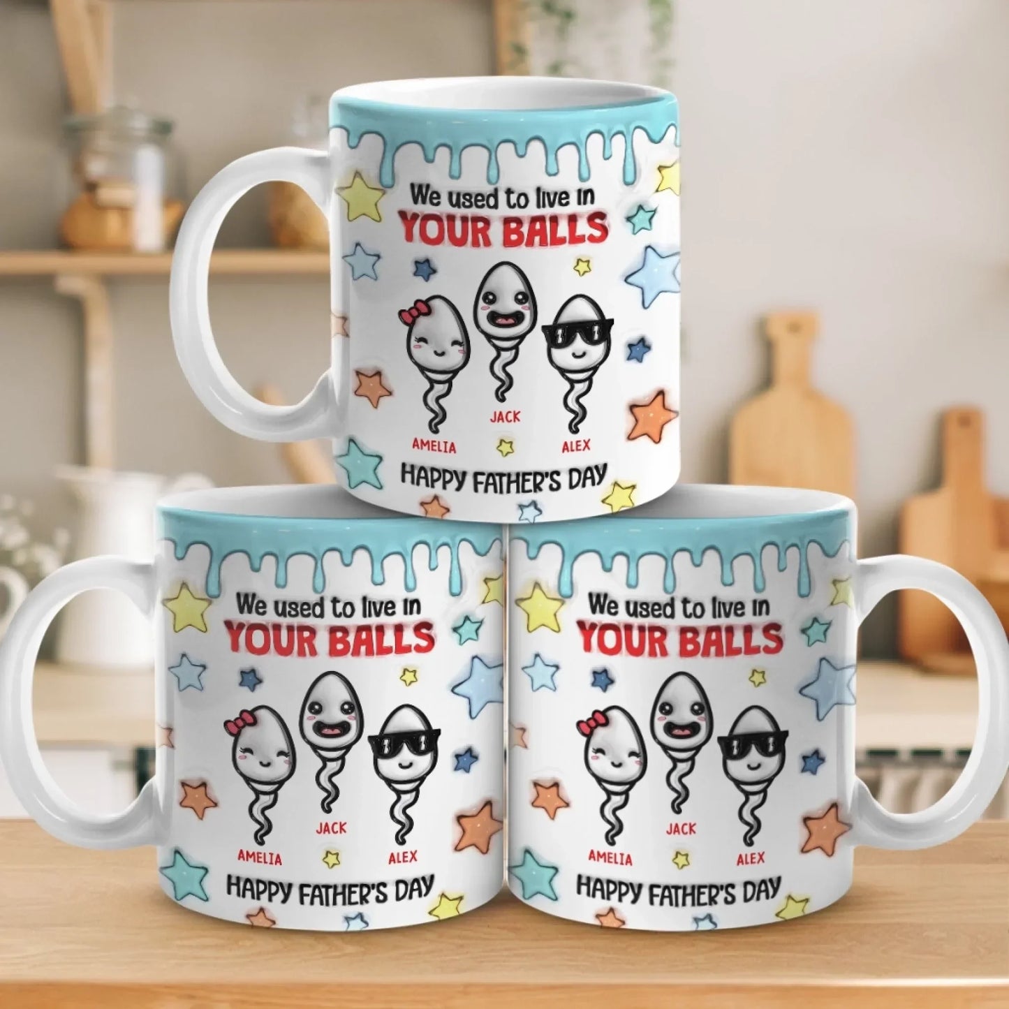 We're Your Best Swimmers - Family Personalized Custom 3D Inflated Effect Printed Mug - Father's Day, Gift For Dad, Grandpa