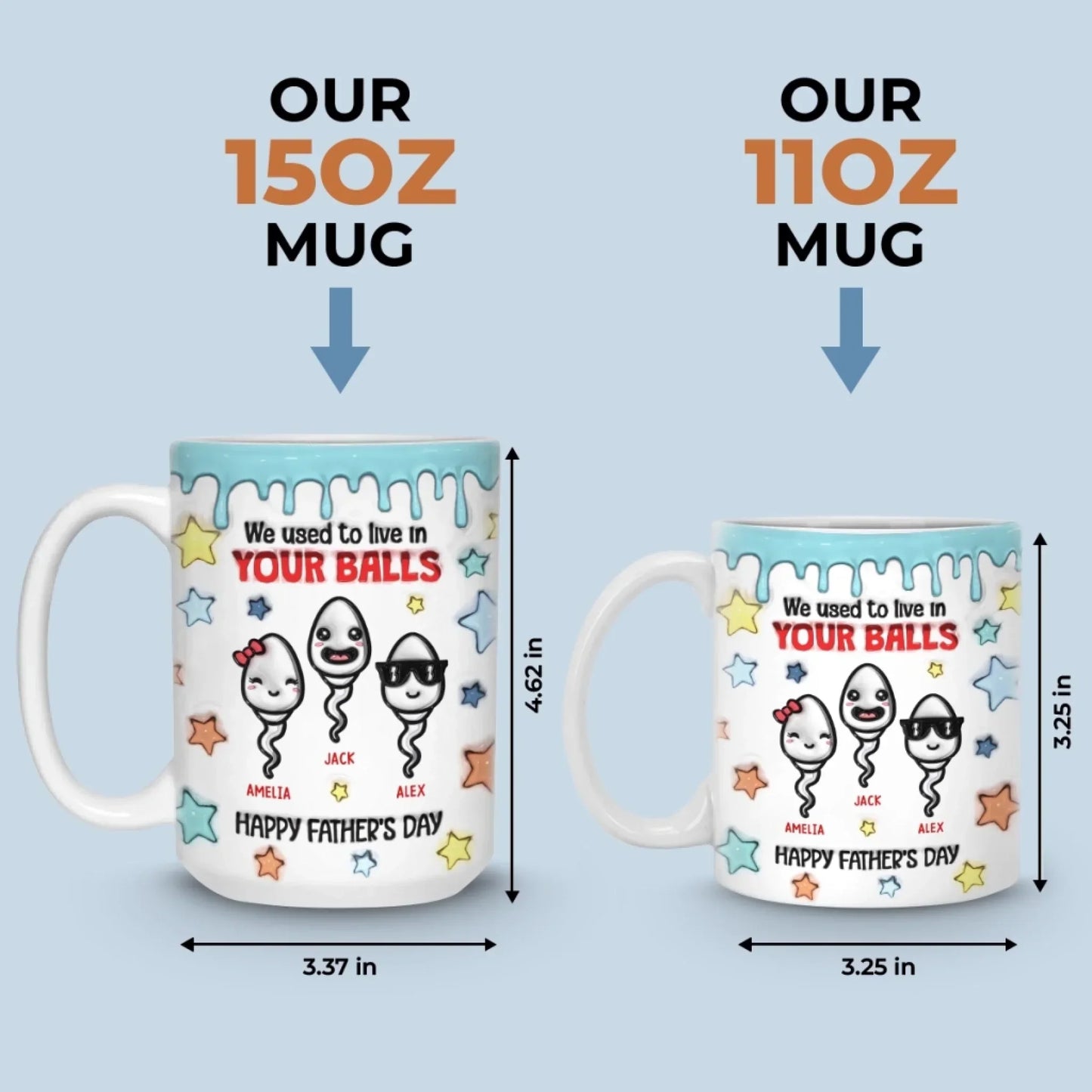 We're Your Best Swimmers - Family Personalized Custom 3D Inflated Effect Printed Mug - Father's Day, Gift For Dad, Grandpa