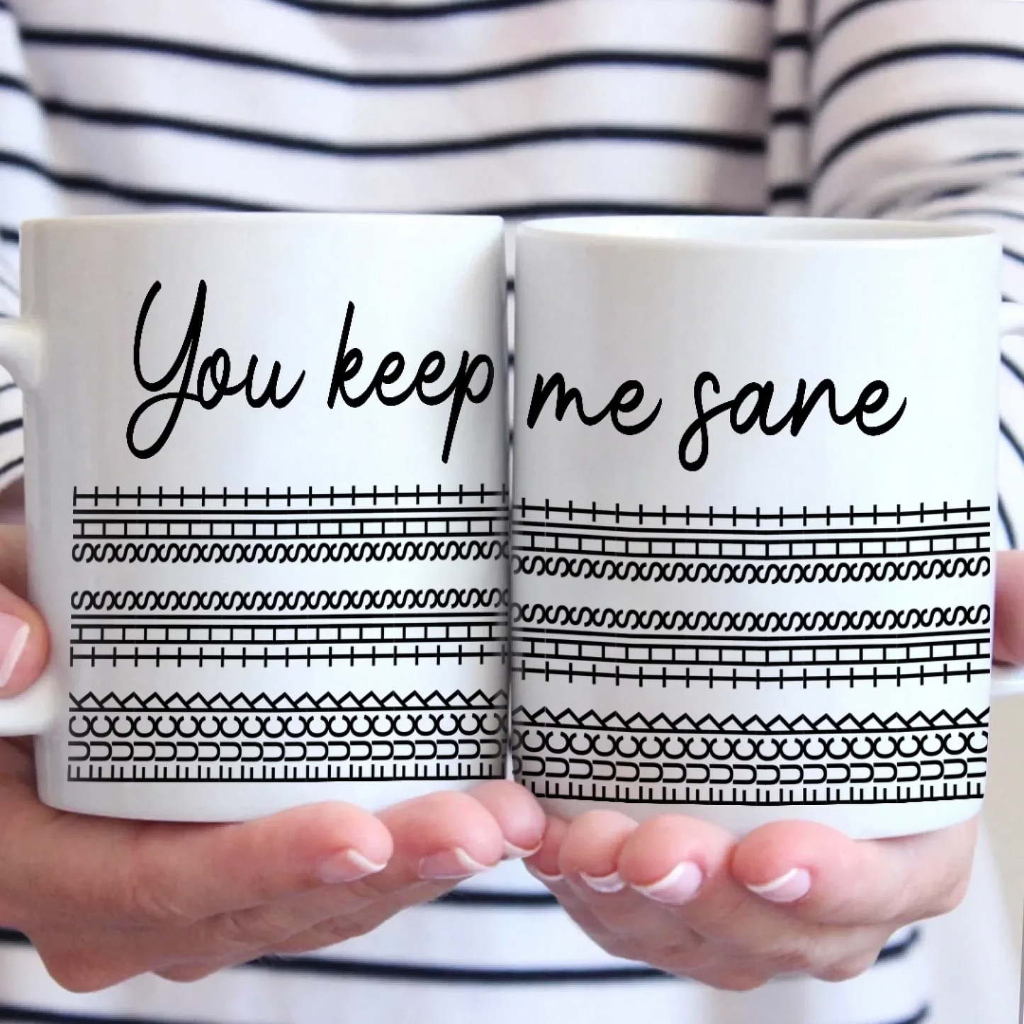 You Keep Me Sane - Friend Mug - Gift For Best Friends, Sisters, Family Members, Coworkers