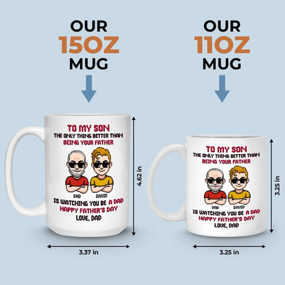 Father Son Team Forever - Family Personalized Custom Mug - Father's Day, Gift For Son