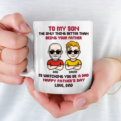 Father Son Team Forever - Family Personalized Custom Mug - Father's Day, Gift For Son