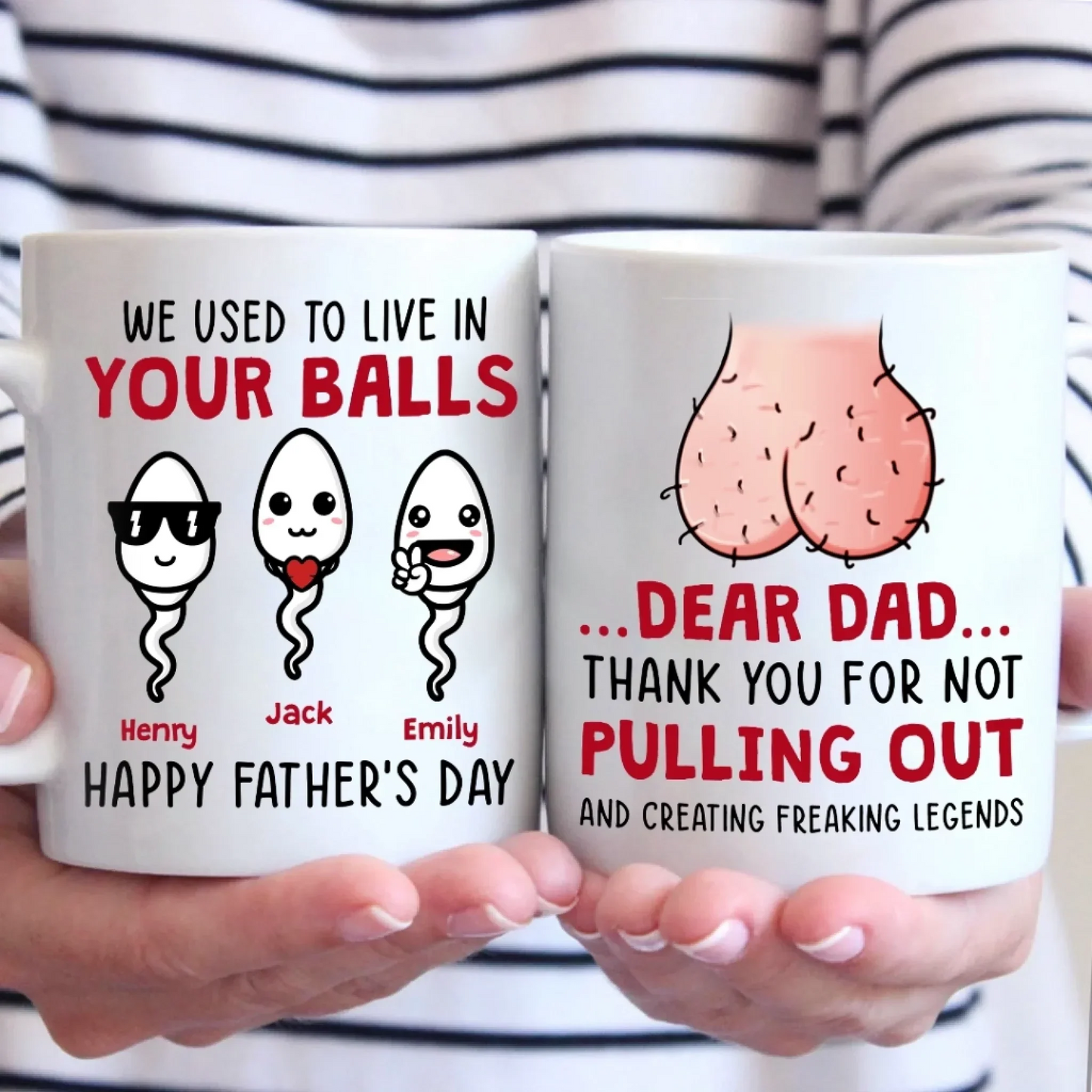 Thanks For Creating Absolute Legends - Family Personalized Custom Mug - Father's Day, Gift For Dad