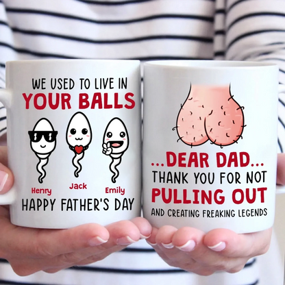 Thanks For Creating Absolute Legends - Family Personalized Custom Mug - Father's Day, Gift For Dad