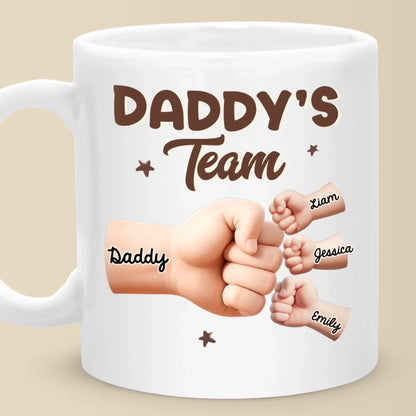 Captain Daddy And His Crew - Family Personalized Custom Mug - Father's Day, Gift For Dad, Grandpa