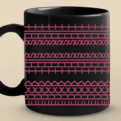 Every Line Has A Rhythm - Friend Black Mug - Gift For Best Friends, Sisters, Family Members, Coworkers