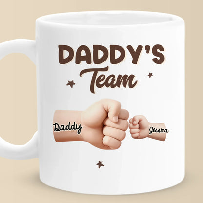 Captain Daddy And His Crew - Family Personalized Custom Mug - Father's Day, Gift For Dad, Grandpa