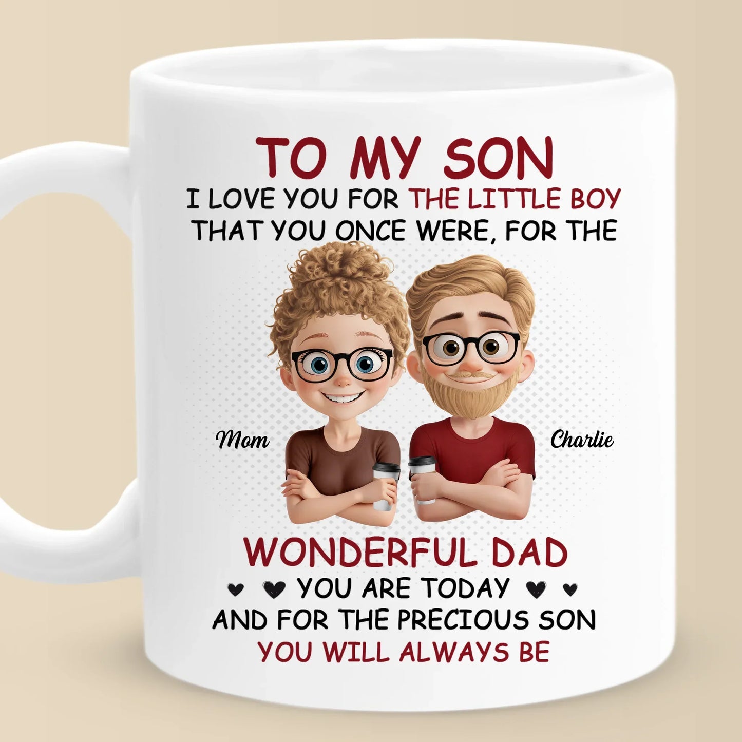 I See The Best Parts Of Me In You - Family Personalized Custom Mug - Father's Day, Gift For Son