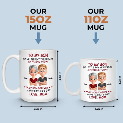 I See The Best Parts Of Me In You - Family Personalized Custom Mug - Father's Day, Gift For Son
