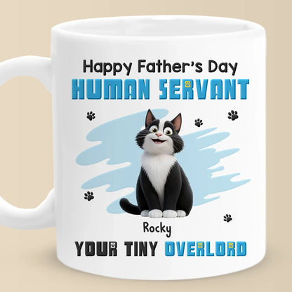 My Paw's On Your Heart Forever - Cat Personalized Custom Mug - Father's Day, Gift For Pet Owners, Pet Lovers