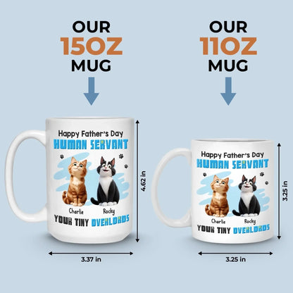 My Paw's On Your Heart Forever - Cat Personalized Custom Mug - Father's Day, Gift For Pet Owners, Pet Lovers