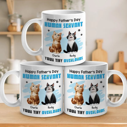 My Paw's On Your Heart Forever - Cat Personalized Custom Mug - Father's Day, Gift For Pet Owners, Pet Lovers