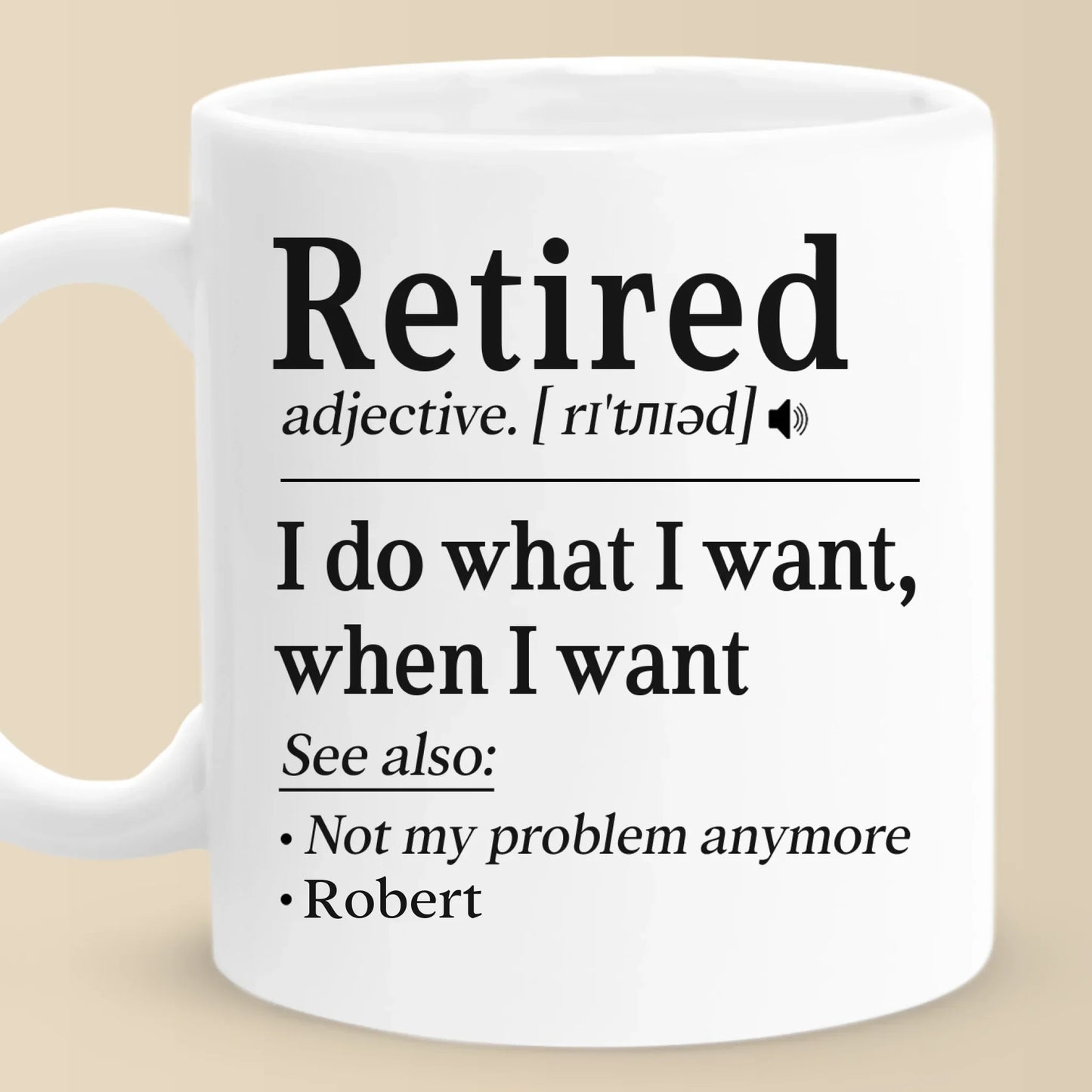 Not My Problem Anymore - Coworker Personalized Custom Mug - Appreciation, Retirement Gift For Coworkers, Work Friends, Colleagues