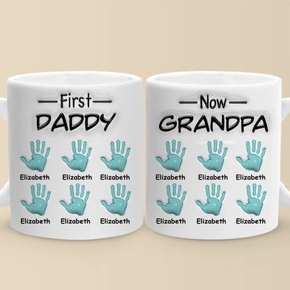 From Dad To Grandpa - Family Personalized Custom 3D Inflated Effect Printed Mug - Father's Day, Gift For Dad, Grandpa