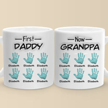 From Dad To Grandpa - Family Personalized Custom 3D Inflated Effect Printed Mug - Father's Day, Gift For Dad, Grandpa