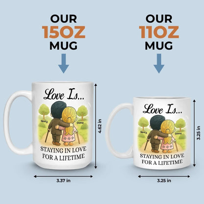Mug - Personalized Anniversary Wedding Gifts For Husband And Wife, Him And Her - Growing Old Together, Couple Birthday Gifts for Him And Her