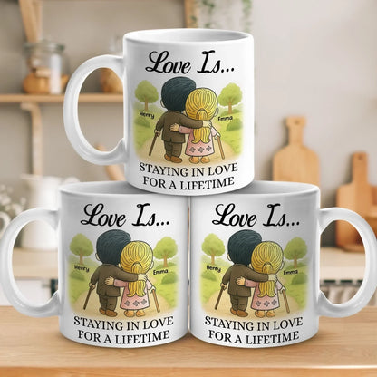 Mug - Personalized Anniversary Wedding Gifts For Husband And Wife, Him And Her - Growing Old Together, Couple Birthday Gifts for Him And Her