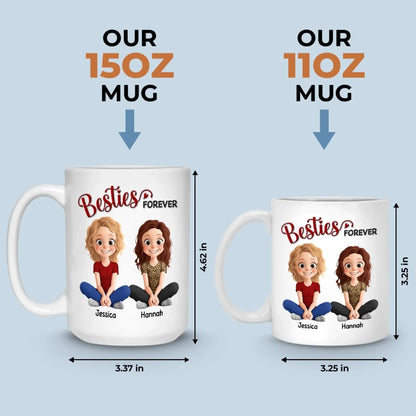 Custom Mug - Personalized Best Friend Birthday Gifts For Women - Sisters Forever