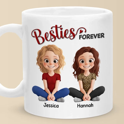 Custom Mug - Personalized Best Friend Birthday Gifts For Women - Sisters Forever