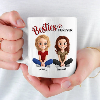 Custom Mug - Personalized Best Friend Birthday Gifts For Women - Sisters Forever