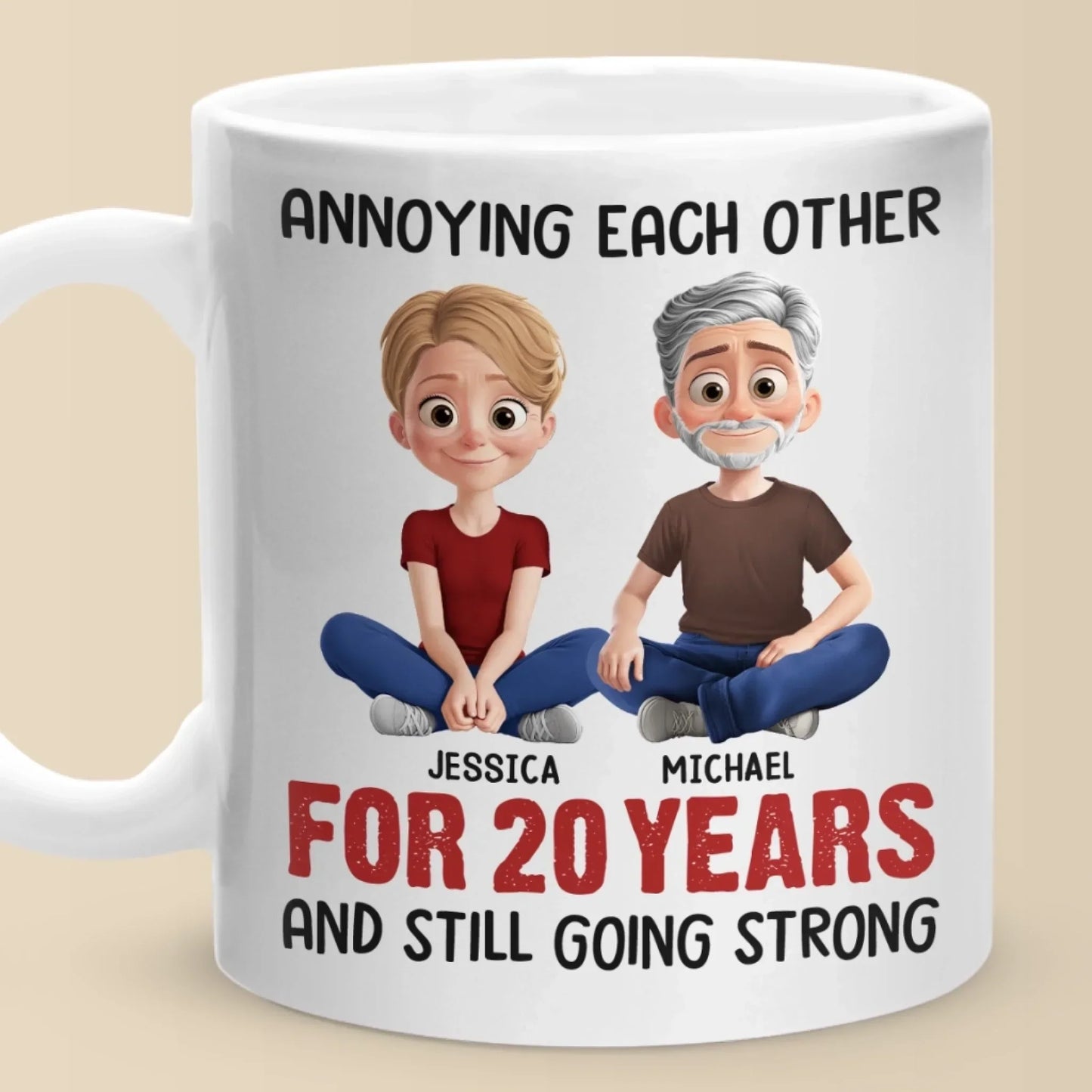 Custom Mug - Personalized Anniversary Wedding Gifts For Husband And Wife, Him And Her - Still Tolerating Each Other