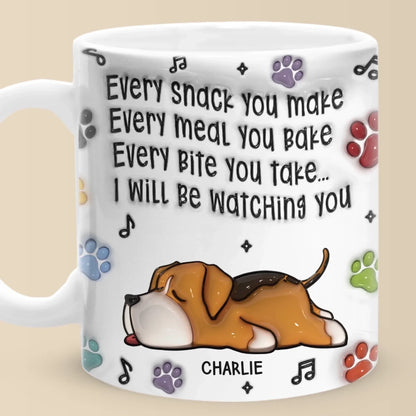 Custom 3D Inflated Effect Printed Mug - Personalized Birthday Gifts For Dog Lovers, Dog Dad And Mom - Canine Coffee Club President