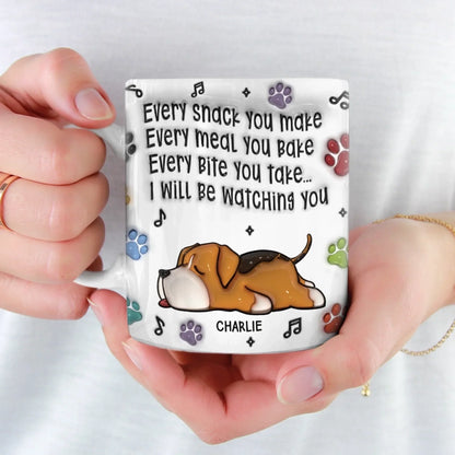 Custom 3D Inflated Effect Printed Mug - Personalized Birthday Gifts For Dog Lovers, Dog Dad And Mom - Canine Coffee Club President
